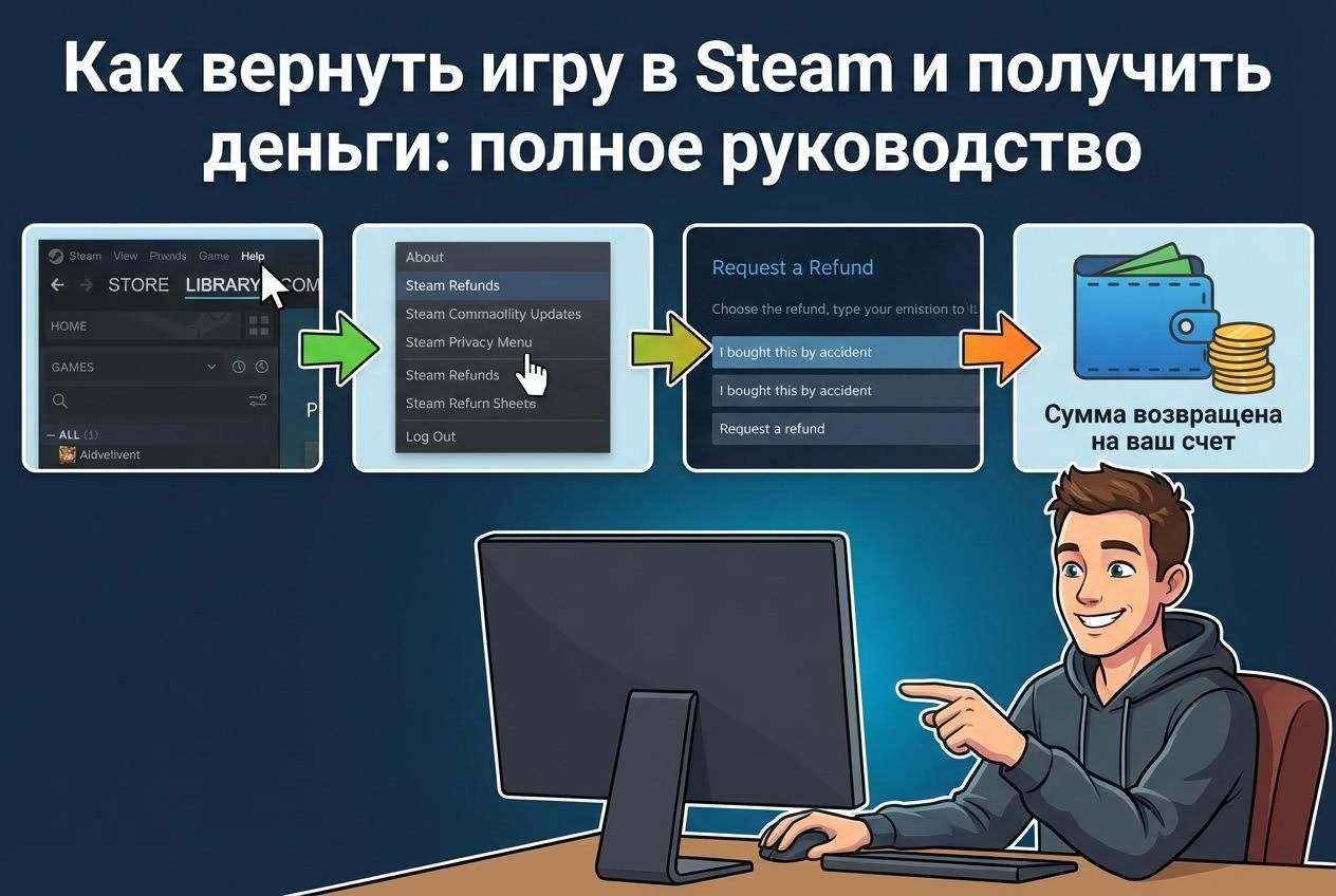Возврат игры в Steam ᐉ пошаговая инструкция 2025
